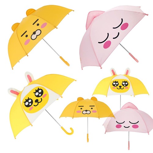 카카오프렌즈 라이언 어피치 유아 어린이 캐릭터입체우산 장마철우산